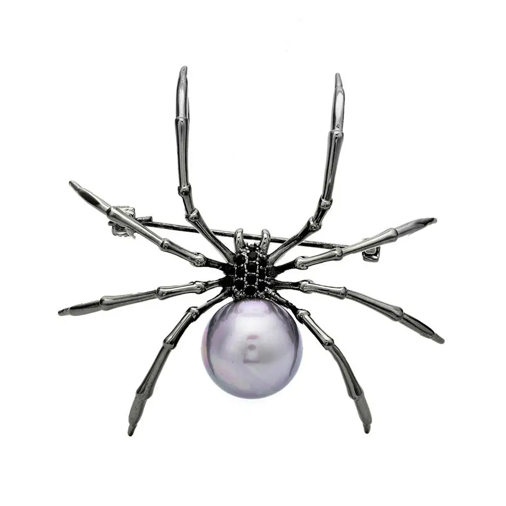 Women Pins Spider Brooch High-End Female Boutonniere Gift With Jewelry Scarf Tie Hat Coat Halloween gift enamel pin 2019 | Украшения и
