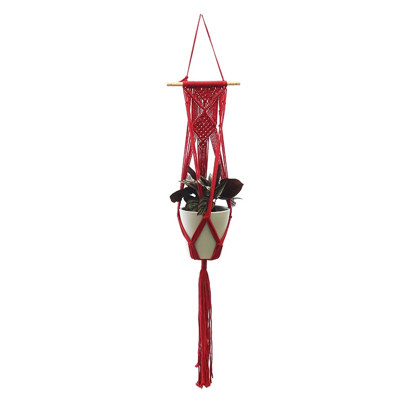 Простой дизайн комнатные и уличные искусственные вешалки для растений хлопковая