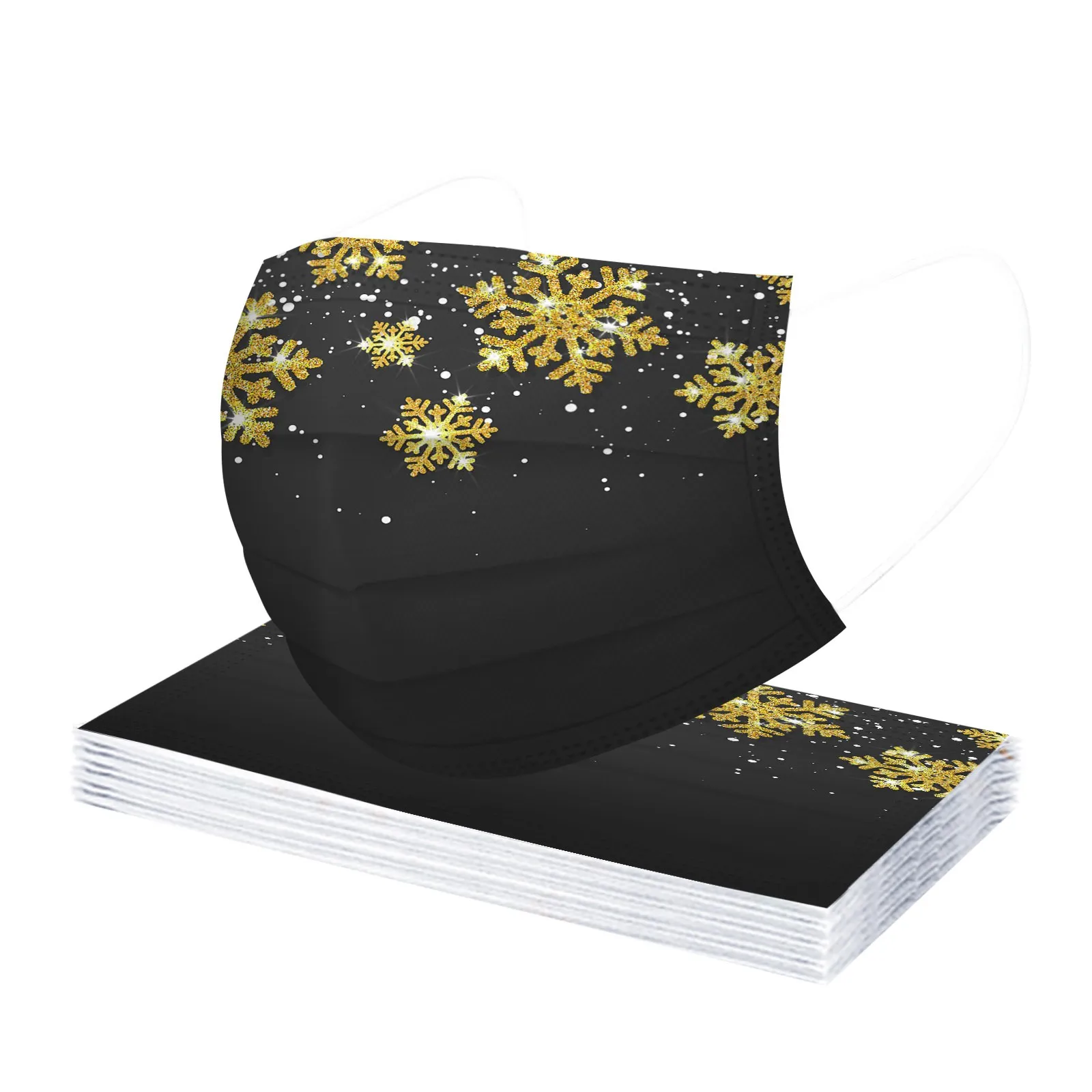 10 шт. одноразовые рождественские маски унисекс 3 слоя | Тематическая одежда и