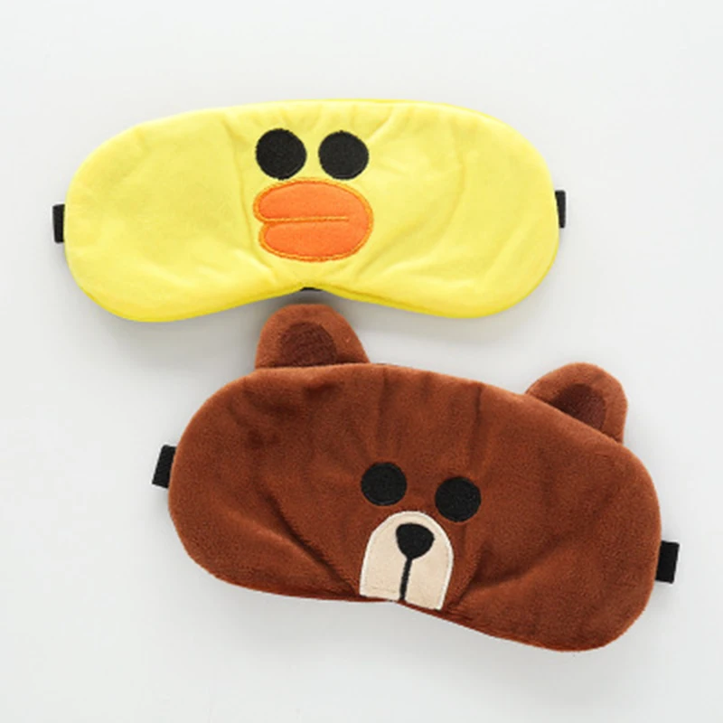 

Cute Sleeping Mask Eyepatch Eye Cover Cotton Creative Cartoon Travel Relax Blindfold Sleep Aid Eye Patch Shading Eye Mask