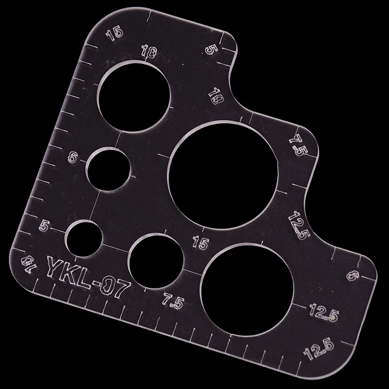 

1PCS Acrylic Rounded Ruler R Rules DIY Supply Tool Full Size Template For Handmade Leather Style Pattern Drawing Ruler