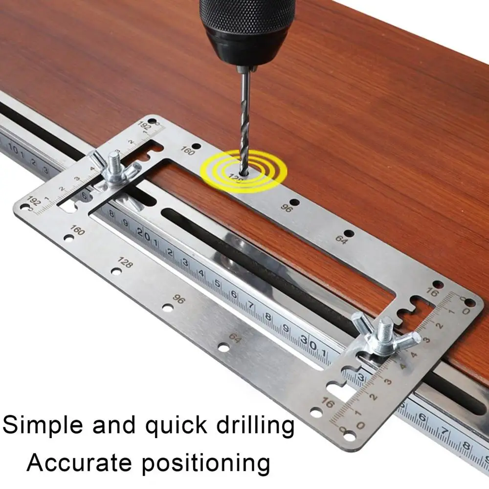 

Hole Handle Punch Locator Tool Woodworking Pocket Jig Cabinet Door Cupboard Positioner Drill Guide Sleeve Hardware Jig