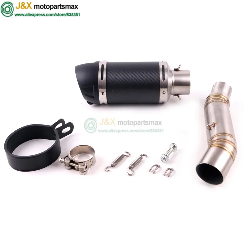 

CBR300R Motorcycle Exhaust CONTACT middle link pipe + muffler slip on for HONDA CBR300 CBR300RR