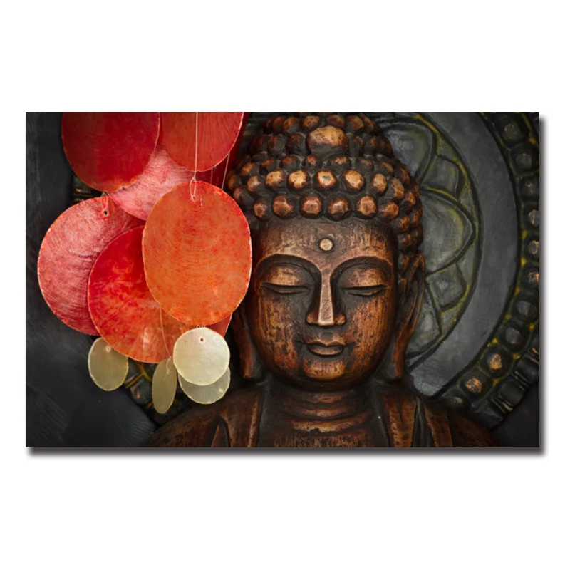 Настенная живопись без рамы настенный постер с изображением лица Будды
