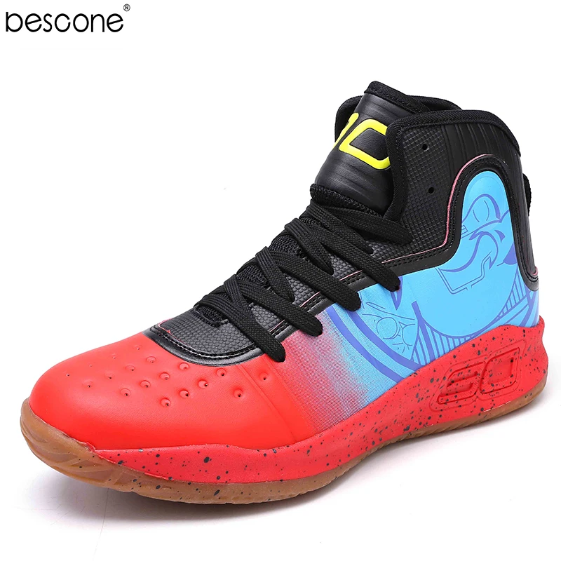 BESCONE Men's High Top Basketball Sneakers Classic Lace-up Spring Autumn Comfortable Outdoor Casual Flats Shoes LX-Q2100 | Обувь