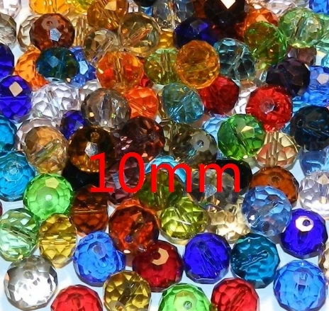 

10 мм 200 шт./лот свободные нити смешанные белый черный граненый Rondelle стеклянные Хрустальные Бусины Шторы ремесла Ювелирные изделия DIY аксессу...