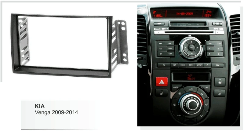 Двойной разъем для автомобиля Kia Venga 2009 2014 радио DVD стерео CD панель комплект