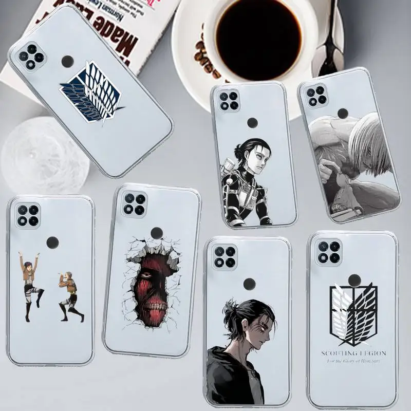 

Attack on Titan anime Phone Case Transparent for Xiaomi redmi note 8 9 10 11 t lite pro ultra mix 4