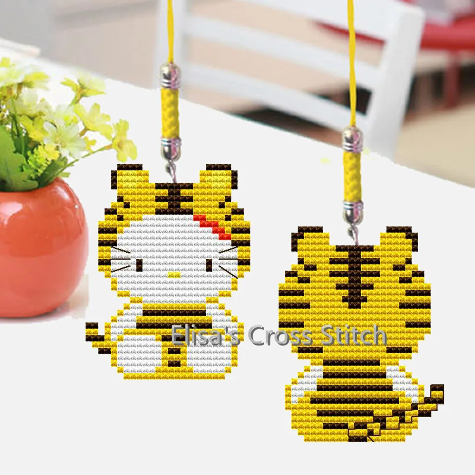 

201 Stich Kits Phone Key Bag Hanging Accessories Craft Needlework Packages Counted Cross-Stitching Kit Homefun Cross Stitch