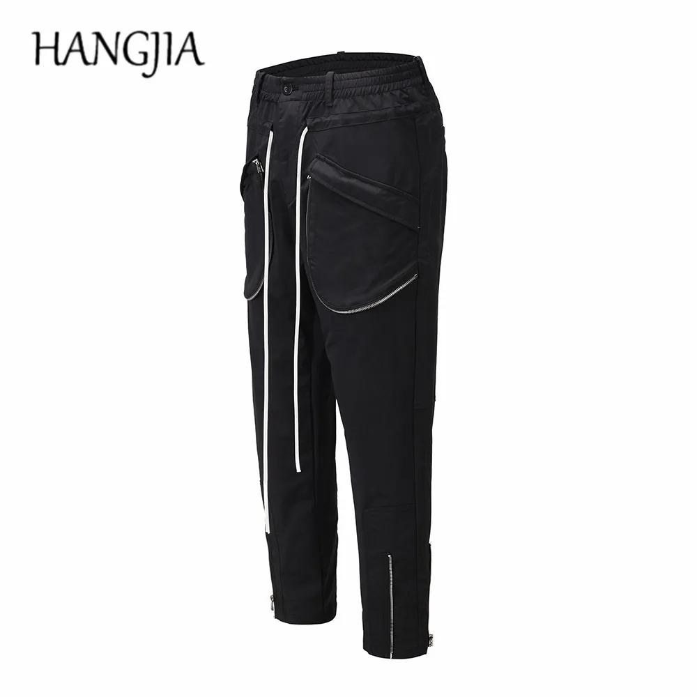 

Брюки-карго мужские в стиле хип-хоп, винтажные модные многофункциональные штаны-карго, зауженные брюки с молнией на щиколотке