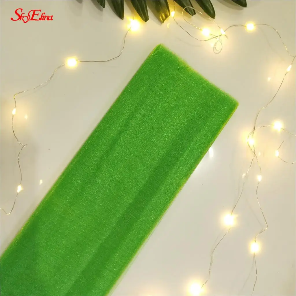 green 5/10 м Тюлевая пряжа с кристаллами, рулон, органза, марлевые элементы, ткань для девочек, платье-пачка для вечеринки, дня рождения, платье своими руками, свадебные украшения, 5Z - Цвет: green