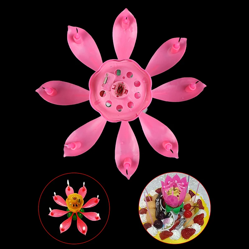 Праздничная Свеча для торта сделай сам вечерние музыкальный цветок лотоса свеча