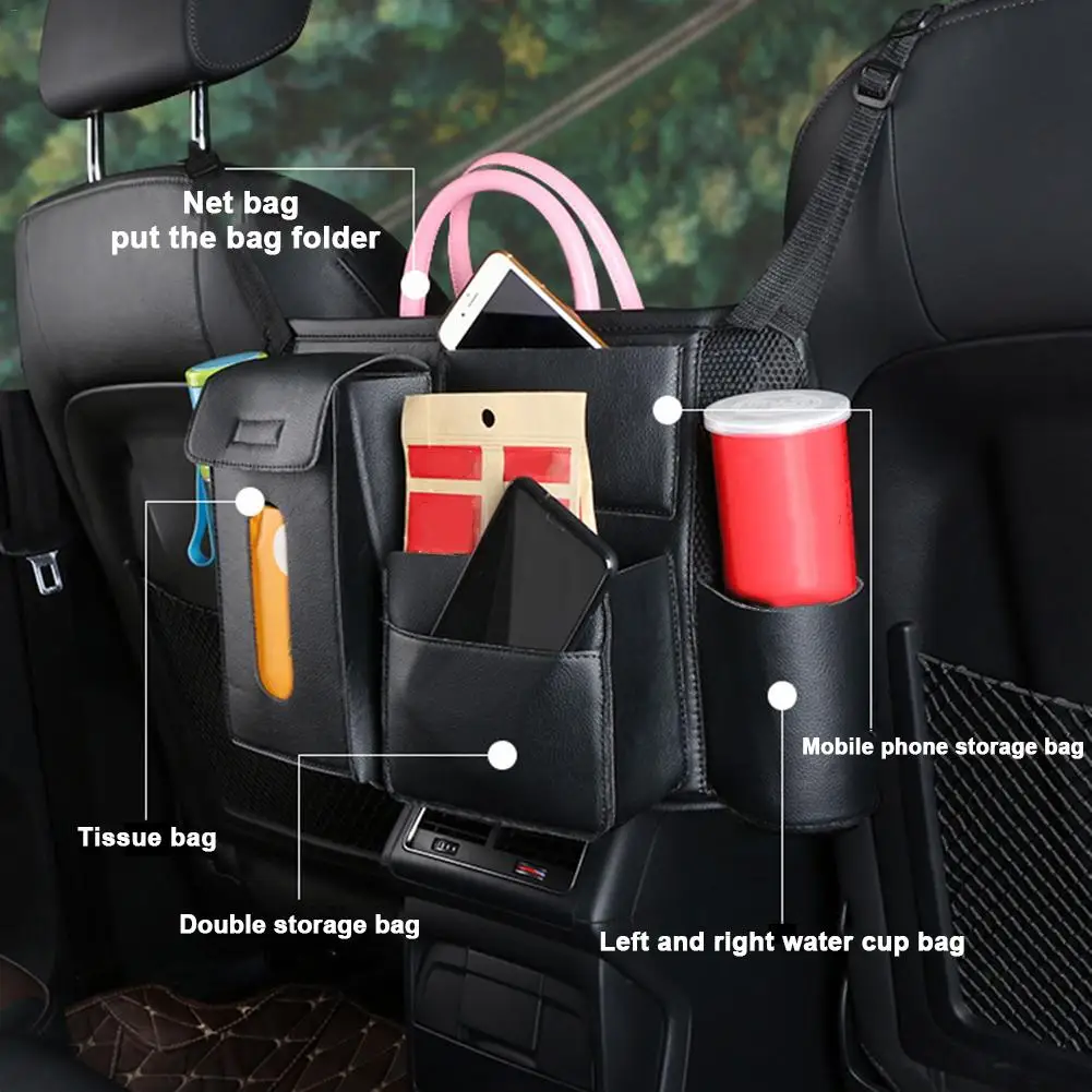 

Car Storage Bag Seat Hanging Bag Back Car Multi-function Induction Supplies Storage Pouch