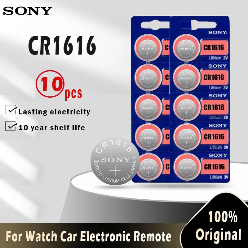 Кнопочная батарейка Sony CR1616 3 в литиевая для часов электронных игрушек пультов