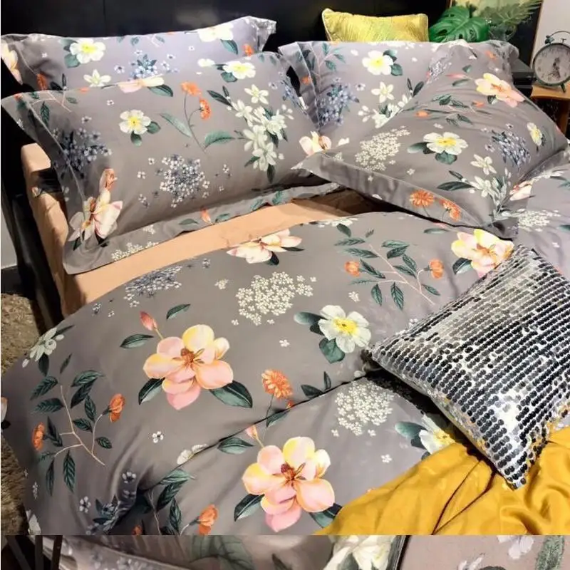 Простой комплект постельного белья с наволочкой пододеяльник набор простыня