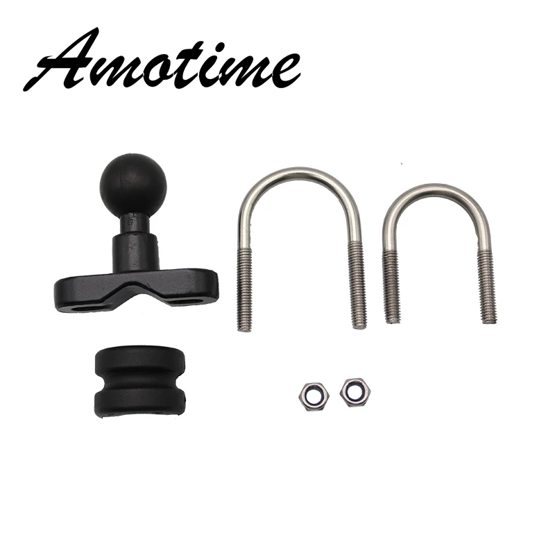 

Motorcycle Handle Bar Rail Mount 37mm Width U-Bolt Mounting Base with 1 inch Ball for Gopro GPS work for Ram Mounts