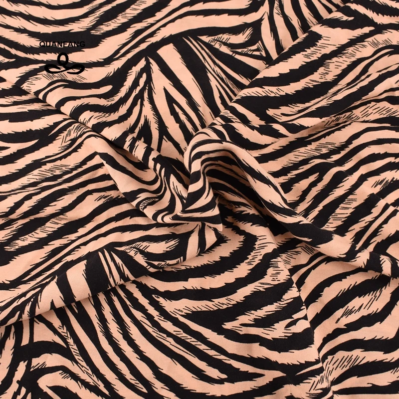 Ткань из хлопка с печатным принтом в стиле "зебра" для пэчворка, рукоделия, пошива одежды, кукол, простыней и рубашек. Размер: 50x140 см/шт.