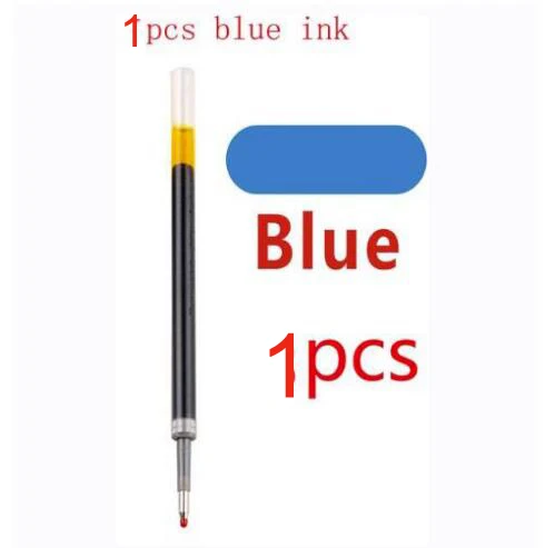 1pc blue Refills Оригинальные ручки-вывески Xiao mi jia, 9,5 мм, ручки-вывески, гладкие, швейцарские, японские, черные чернила, долговечные ручки-вывески - Цвет: 1pc blue Refills