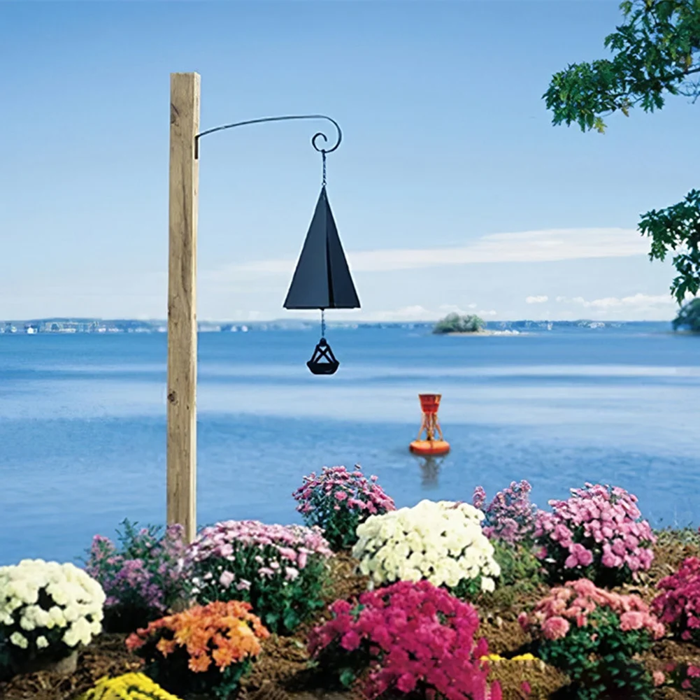 

Металлическая подвеска-колокольчик, креативная треугольная кованая железная Подвеска для окна, украшение для двора