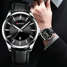 Curren кварцевые мужские часы, Бизнес Простой стиль кожаный ремешок водонепроницаемые часы роскошные часы кварцевые дешевые мужские часы