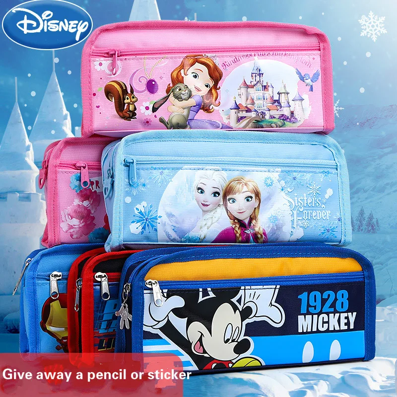 Pouch Cute Mickey Minnie Pen Cases Frozen Princess Elsa Anna