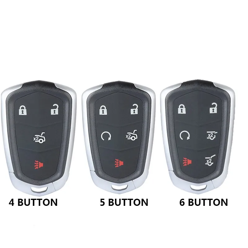 Replacement 4 5 6 Button Smart Remote Car Key Shell Case For Cadillac SRX CTS ATS XTS Escalade ESV