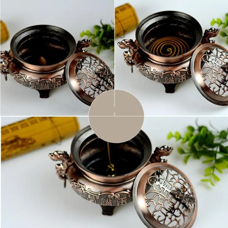 1 шт. античный сплав в китайском стиле с крышкой ароматическая плита двойным