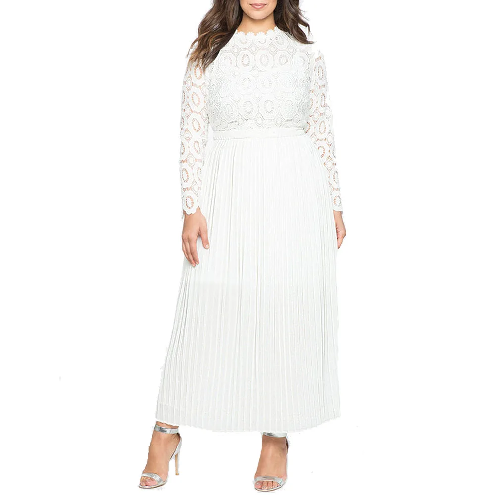 Горячая плиссированный кружевный длинной юбкой из сетчатого материала женские