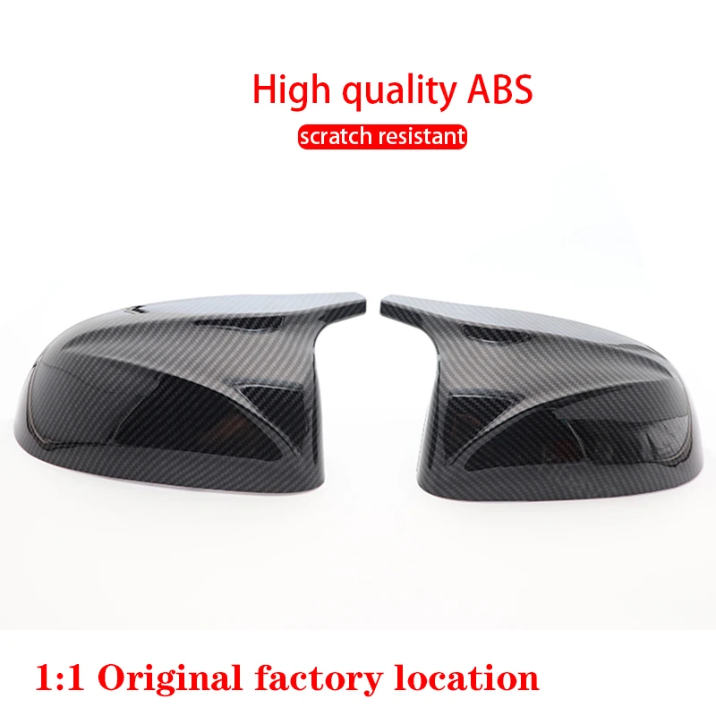 

Replacement Horn Shape M3 Style Carbon Fiber Look Rearview Mirror Cover Caps for BMW X3 G01 X4 G02 X5 G05 2018 2019 2020 2021