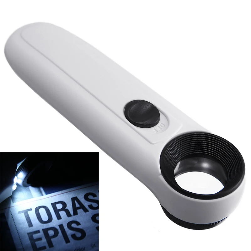 Ручная увеличительная Лупа с 40 кратным увеличением акриловые линзы Ювелирная