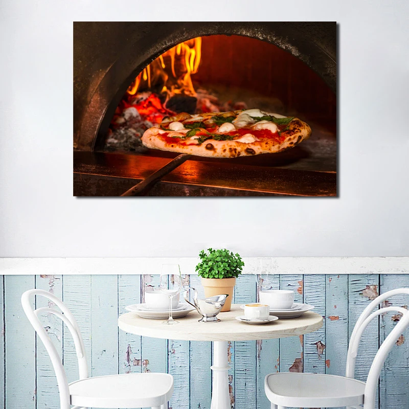 

Pizza Delicious Food Wallpaper Wall Art Canvas Posters Prints Painting Wall Pictures For Kitchen Living Room Home Decor Artwork