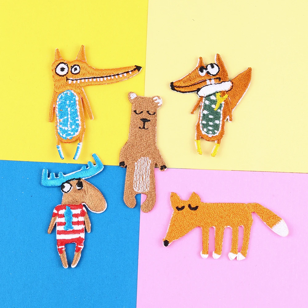 Изысканные волк нашивки в виде животных 3D &quotсделай сам&quot с вышивкой под