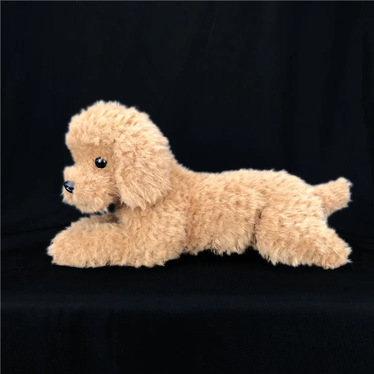 Barato 38cm Tumbado Ted Juguete De Peluche De Perro De Imitación Muñeca Suave Regalo De Cumpleaños Almohada W2887
