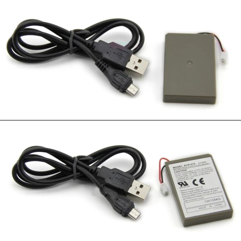 

3.7 V 2000mAh Rechargeable Lithium Polymer Battery for PS4 Controller, Also with Spare USB Charging Cable Cord