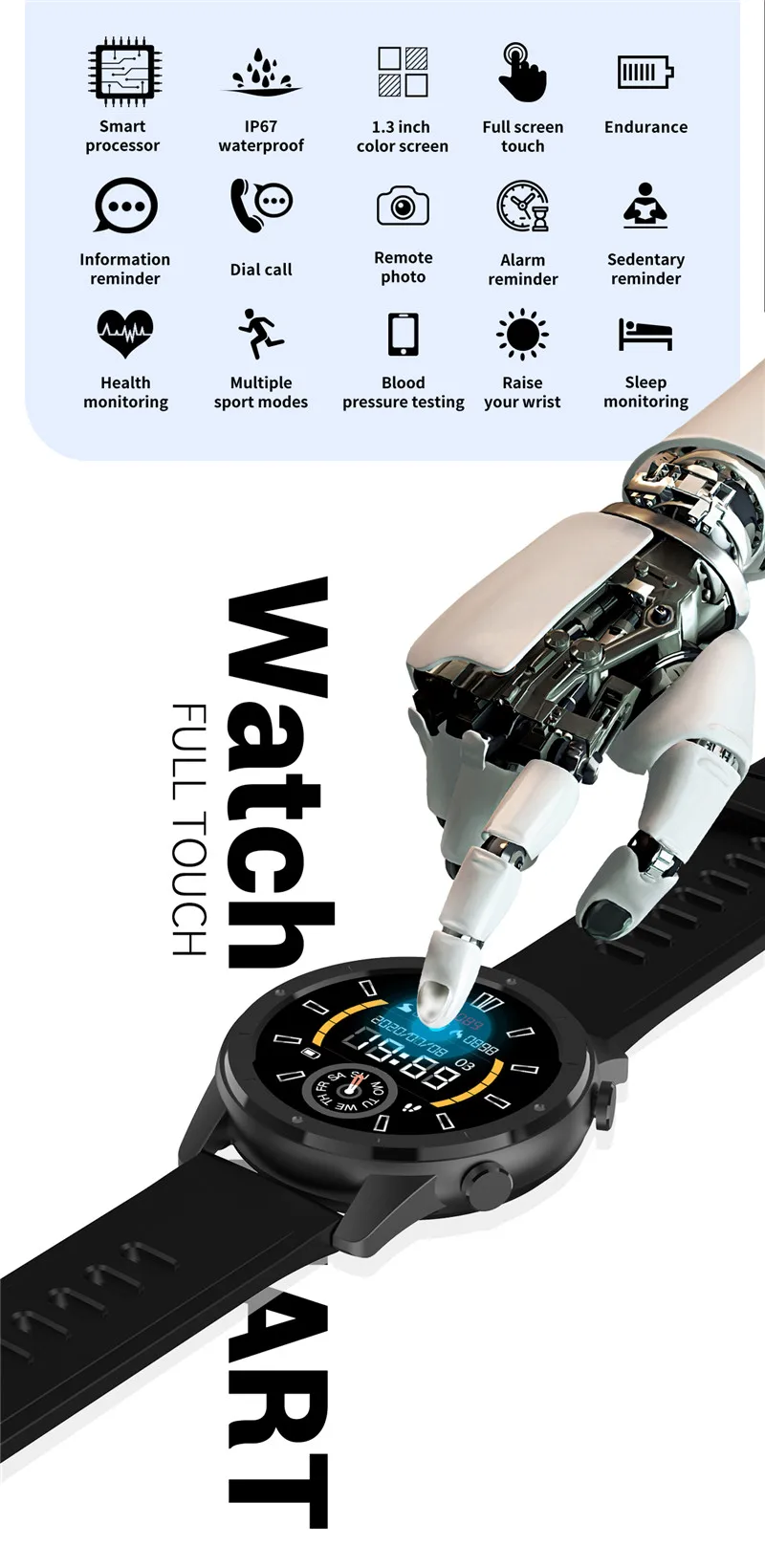 

Business Smart Bluetooth Bracelet Watch Multifunctional Sports Band Heart Rate Blood Pressure Oxygen Waterproof Smart Watch F50
