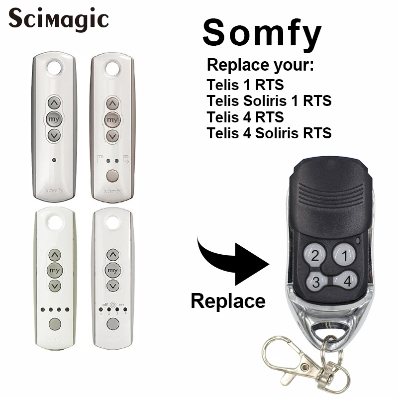 SOMFY Keytis NS 2/4 RTS gargae дверной пульт дистанционного управления SOMFY пульт дистанционного управления воротами SOMFY rts 433,92 МГц плавающий код пульт дистанционного управления