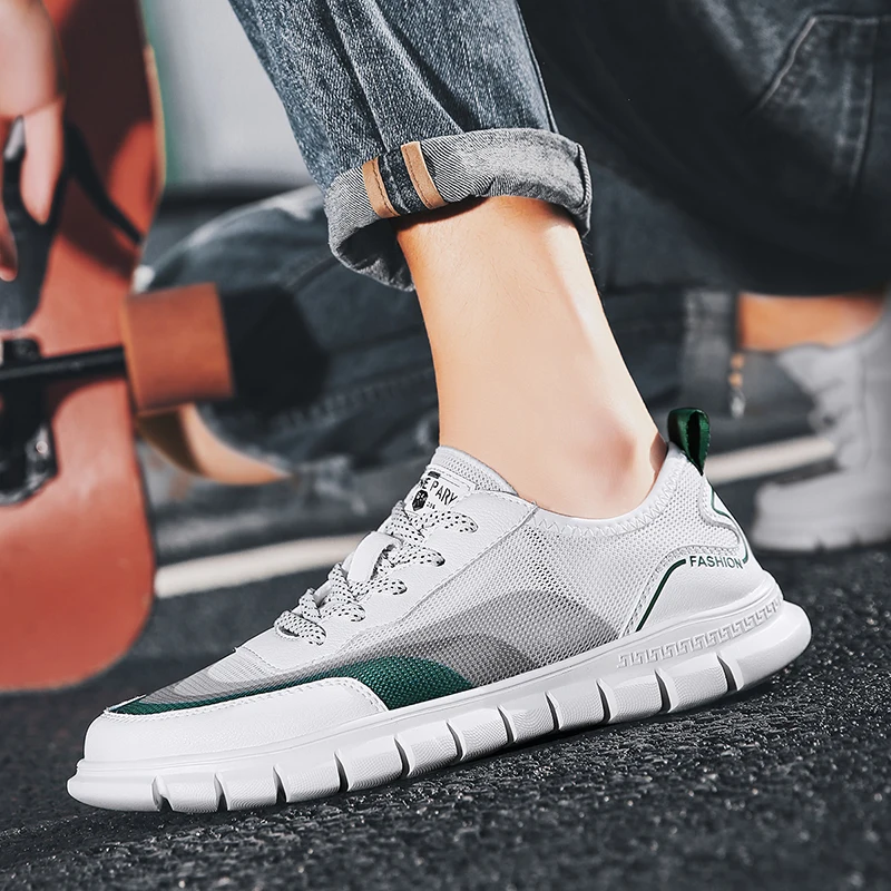 

Outdoor Leisure Shoes Lightweight Casual Shoes Men Slip On Zapatos Casuales Loafers White Hot Sale Outdoor Breathable Style