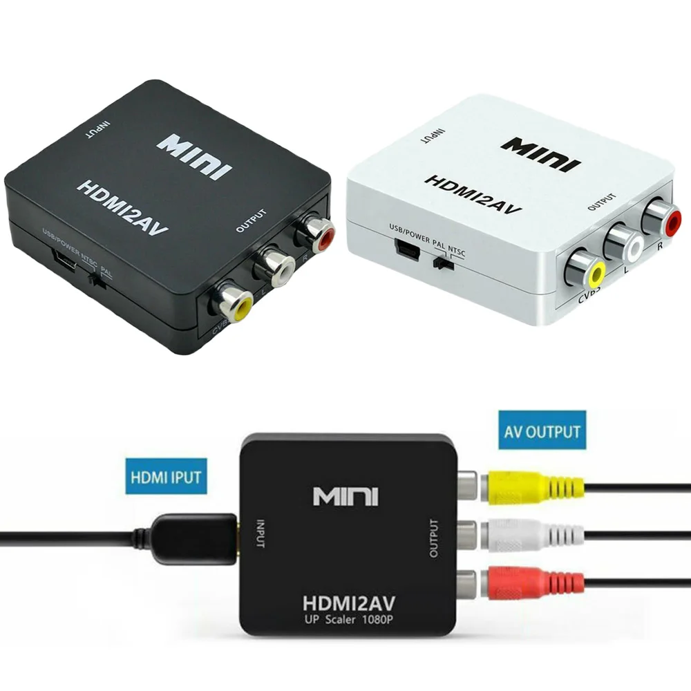HDMI в AV адаптер с USB зарядным кабелем CVBS 3RCA 1080P композитный аудио/видео |