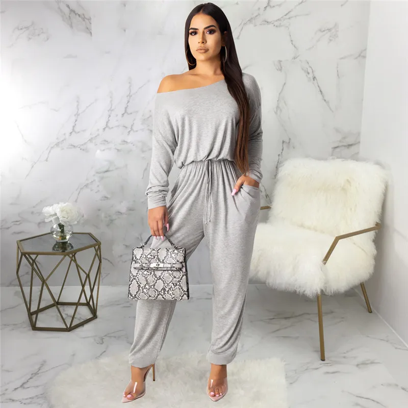 

Casual Fitness Sporty Rompers Womens Jumpsuits Workout Zipper Activewear Long Sleeve Skinny Solid Jumpsuits Hot