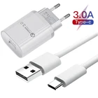 Кабель спецификации USB типа C для QC 3,0 быстрое зарядное устройство для Huawei Y7A Y9A Y8S Y9S P Smart плюс 2021 Y7P мобильный телефон дорожный настенный адаптер штепсельная вилка европейского стандарта