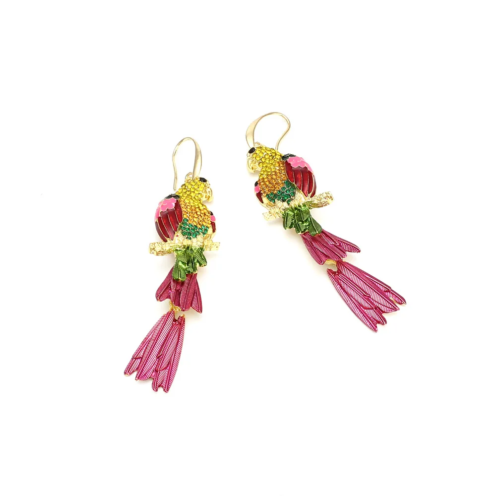 

Exaggerated alloy parrot earrings animal earrings earrings 2020 new