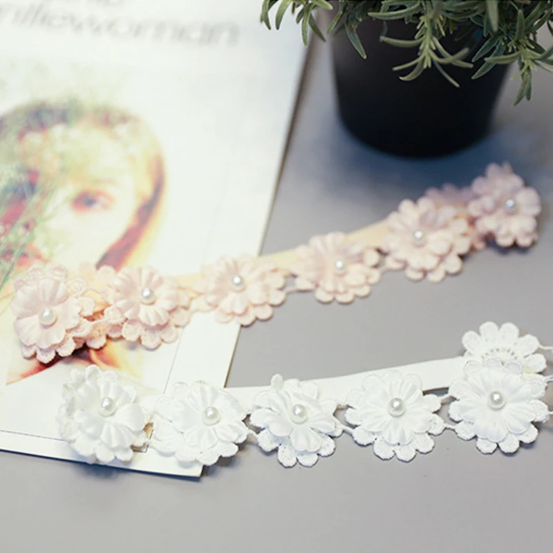 Перал цветок детская чалма повязки на голову для новорожденных девочек