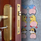 1 пара наклеек на стену для предотвращения столкновения дверей, панда из ПВХ, Противоударная Защитная Противоударная подушечка, автомобильный мультяшный орнамент с задницей, украшение для дома