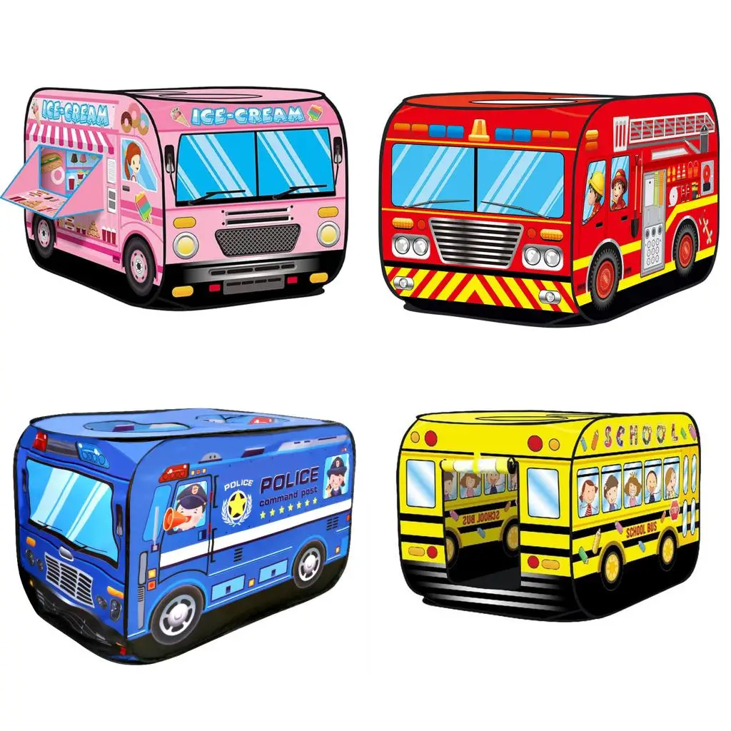Детская палатка для игр складной игровой домик улицы пожарная машина