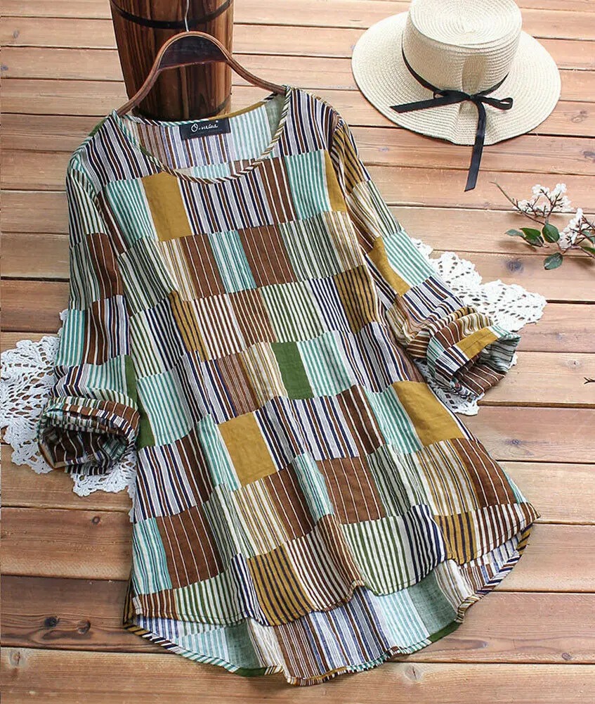 Женское длинное льняное платье свободная однотонная туника из хлопка на