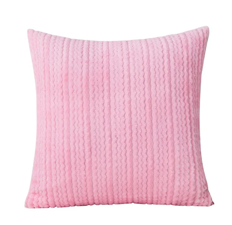 Мягкая плюшевая наволочка для подушки кофейного серого синего желтого цвета 43X43