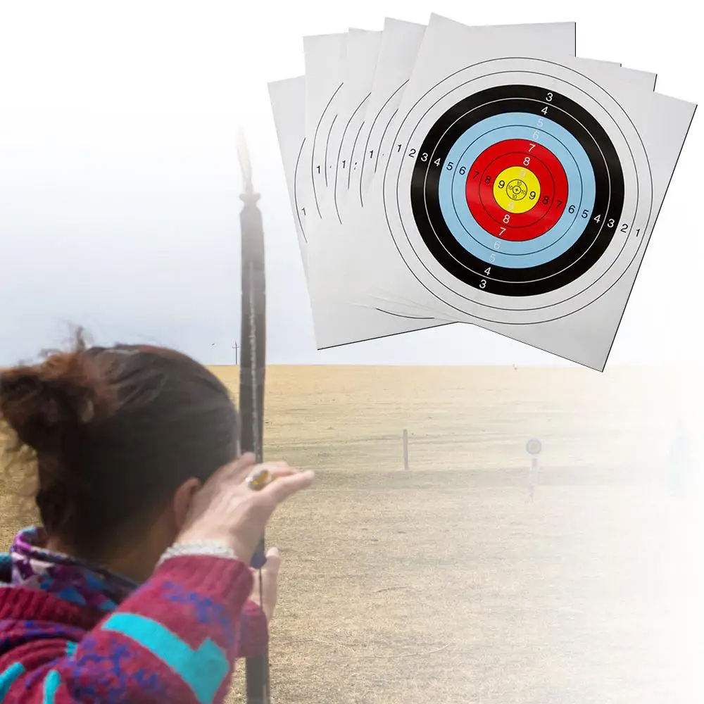 

Shooting Target Faces Exercise Prop Practice Accessories Darts Paper Durable Convenient 41 * 41 Archery Bows Round
