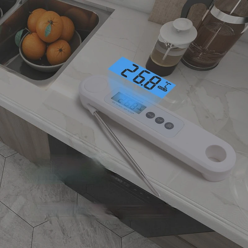 

Probe Type Food Thermometer Electronic Household Water Temperature Milk Temperature Baking Foldable Kitchen High Precision