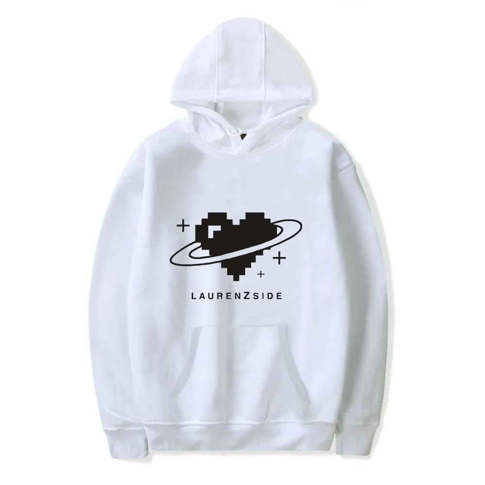 

100%COTTON LaurenzSide Hoodies Sweatshirt Korean Fashion Couples Love Print Hoodies Men Women Casual Pullovers LaurenzSide