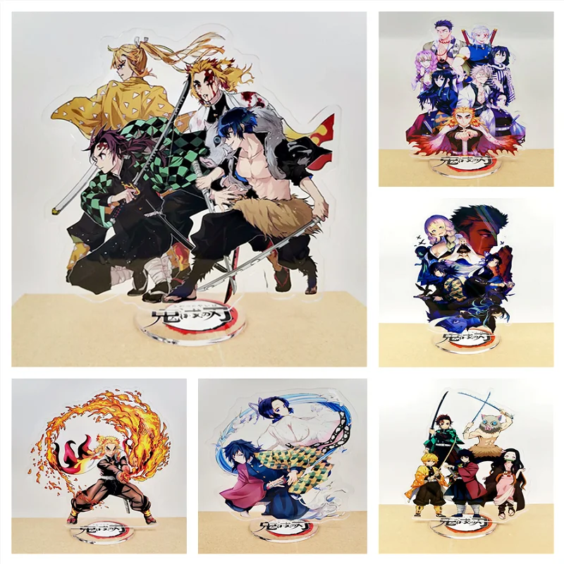 

Anime Demon Slayer Kimetsu no Yaiba Kamado Tanjirou Ornaments Keychain Two-sided Acrylic Cartoon Figure Ornament Souvenir
